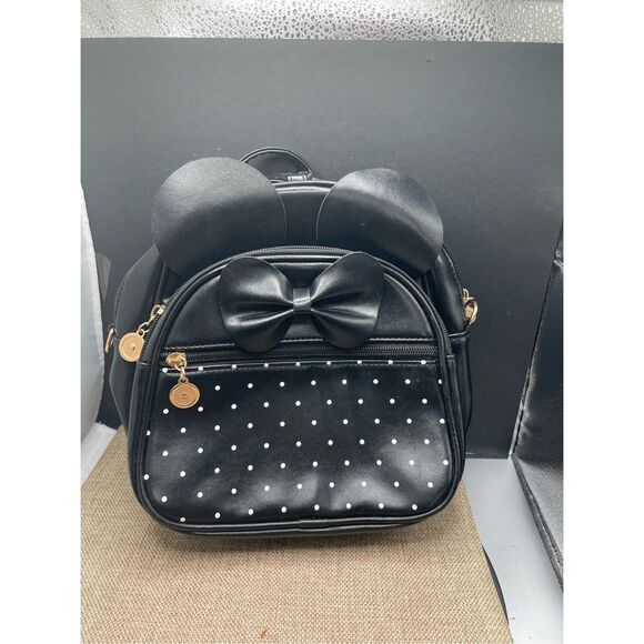 Little Minnie Mouse Bow Black Back Pack - Picture 8 of 8